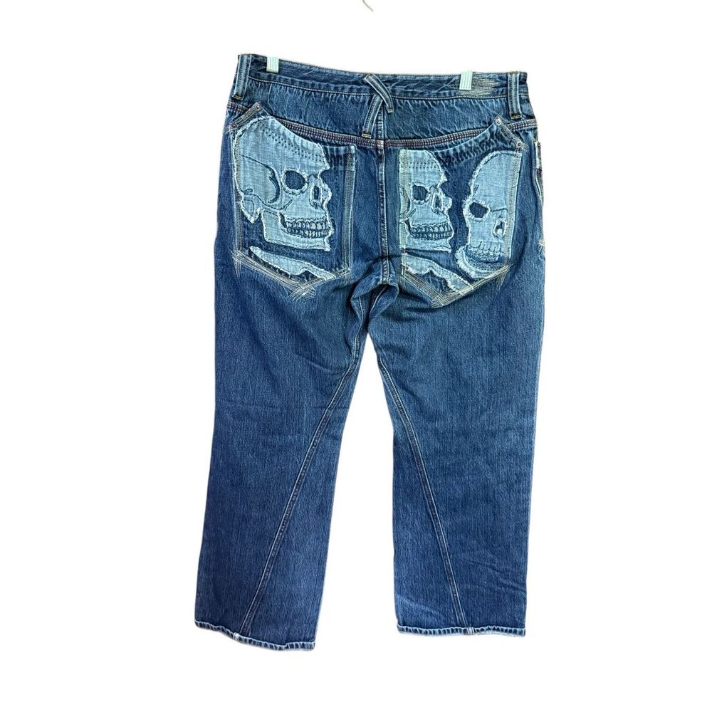 Artful Dodger Embroidered Skull Jeans Men’s 36/30 Hip Hop Y2K Streetwear